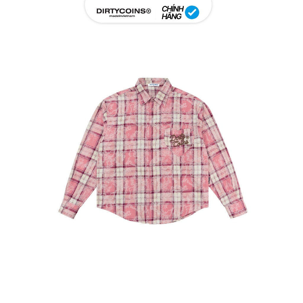 DirtyCoins Flannel Rope Script Embroidery Jacket
