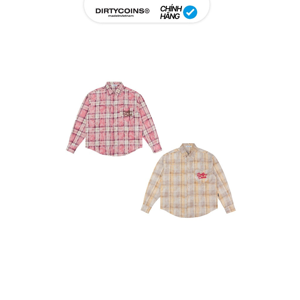 DirtyCoins Flannel Rope Script Embroidery Jacket