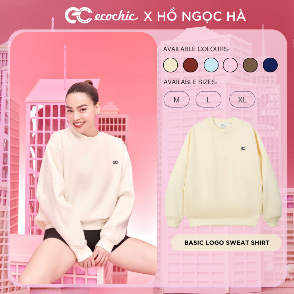Áo Sweater ECOCHIC Logo Tag Local Brand Unisex Nam Nữ Mặc Đôi Chất Liệu Nỉ Bông Cao Cấp Chính Hãng B106