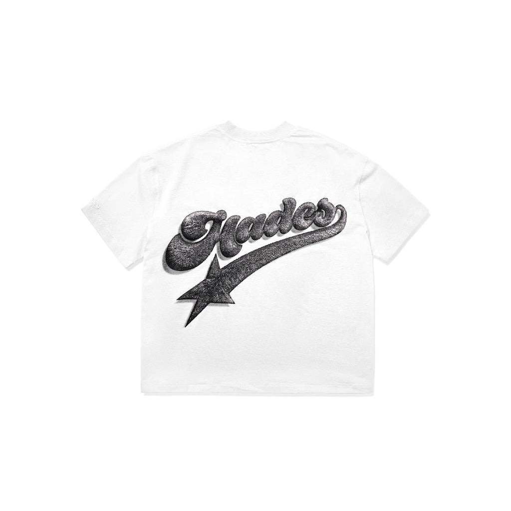 HADES Shooting Star Tee White - Genuine HADES Brand Unisex cotton short-sleeved t-shirt
