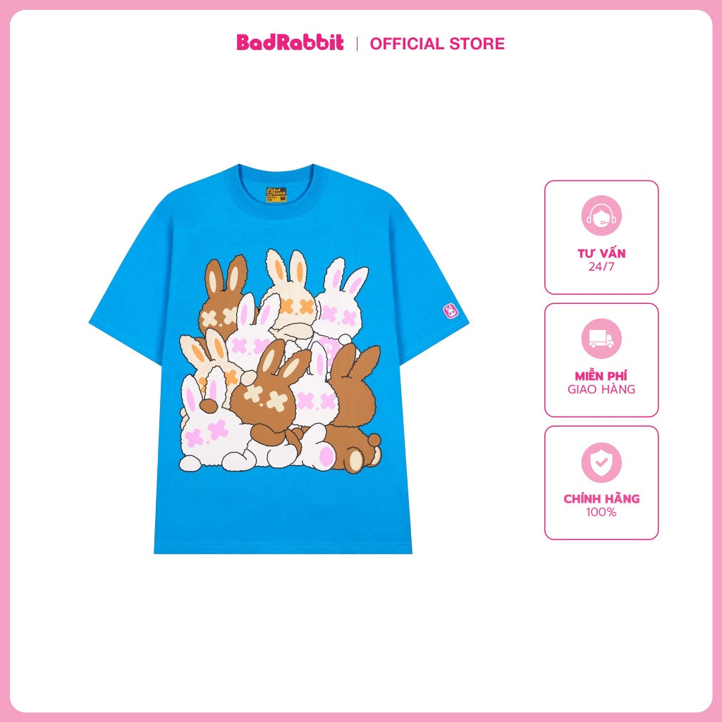 BAD RABBIT UNISEX T-SHIRT - RABBIT CLUB TEE - GENUINE LOCAL BRAND