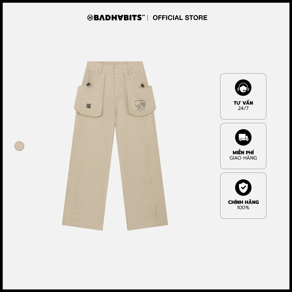BAD HABITS YEAR OF DRAGON KHAKI PANTS - Genuine Local Brand
