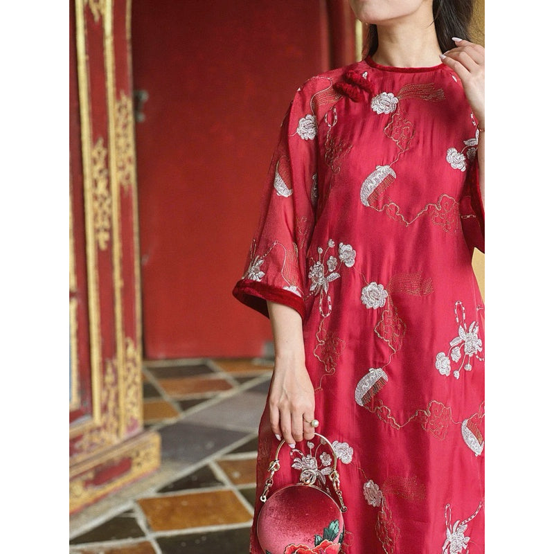 [PRE-ORDER] Ao dai with velvet combination Y Dien 