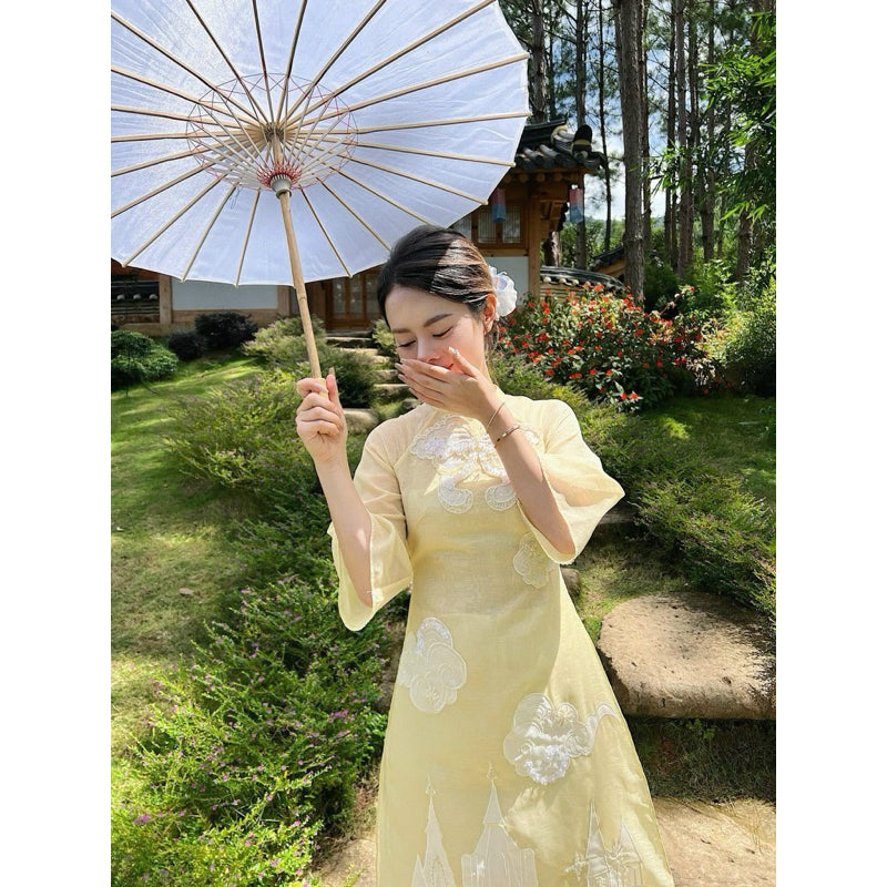 [PRE-ORDER] LINN Design Butterfly Ao Dai (pants included) 