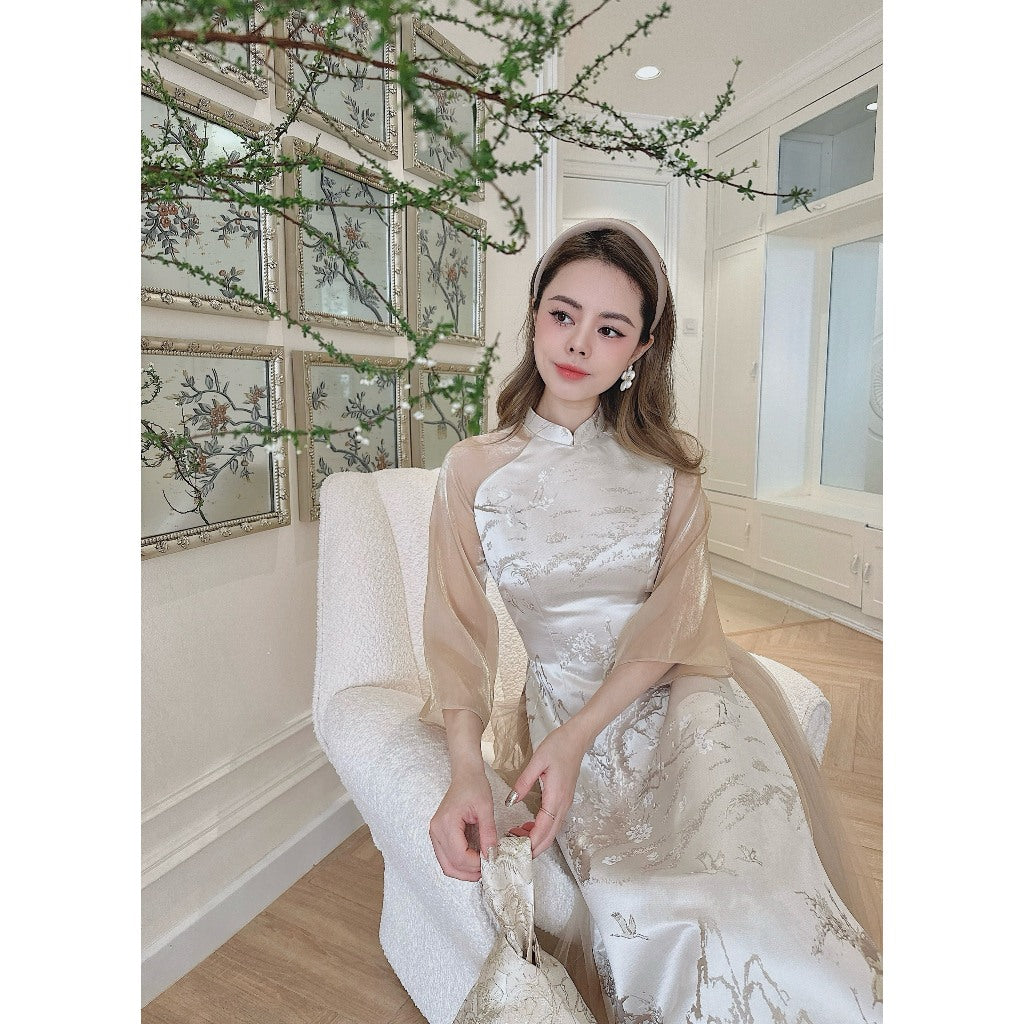 [PRE-ORDER] Giai Tue 4-panel modernized Ao Dai (Skirt included) 