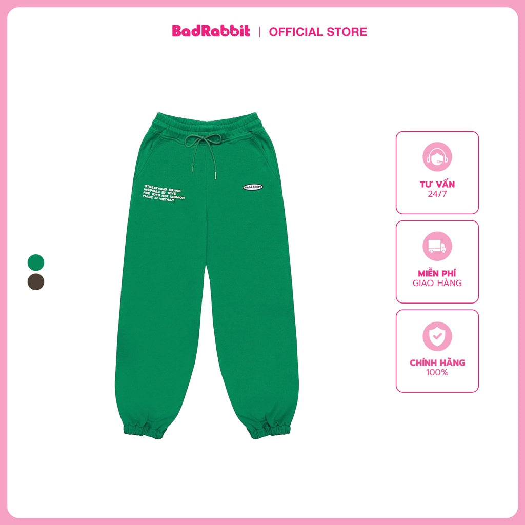 Bad Rabbit LUCKY STAR Fleece Pants - GREEN - Genuine Local Brand