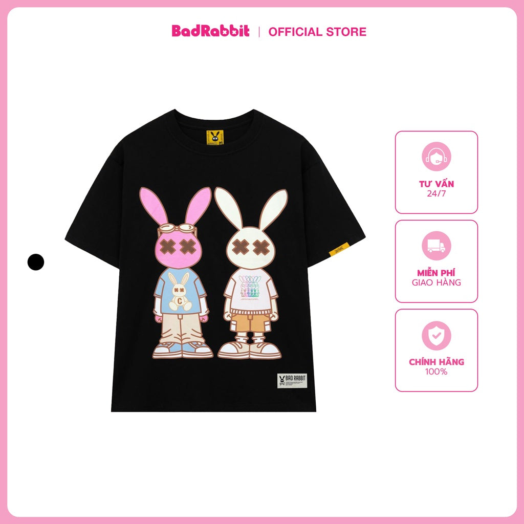 Unisex Bad Rabbit BROWN BUDDY RABBIT TEE 100% Cotton - Genuine Local Brand