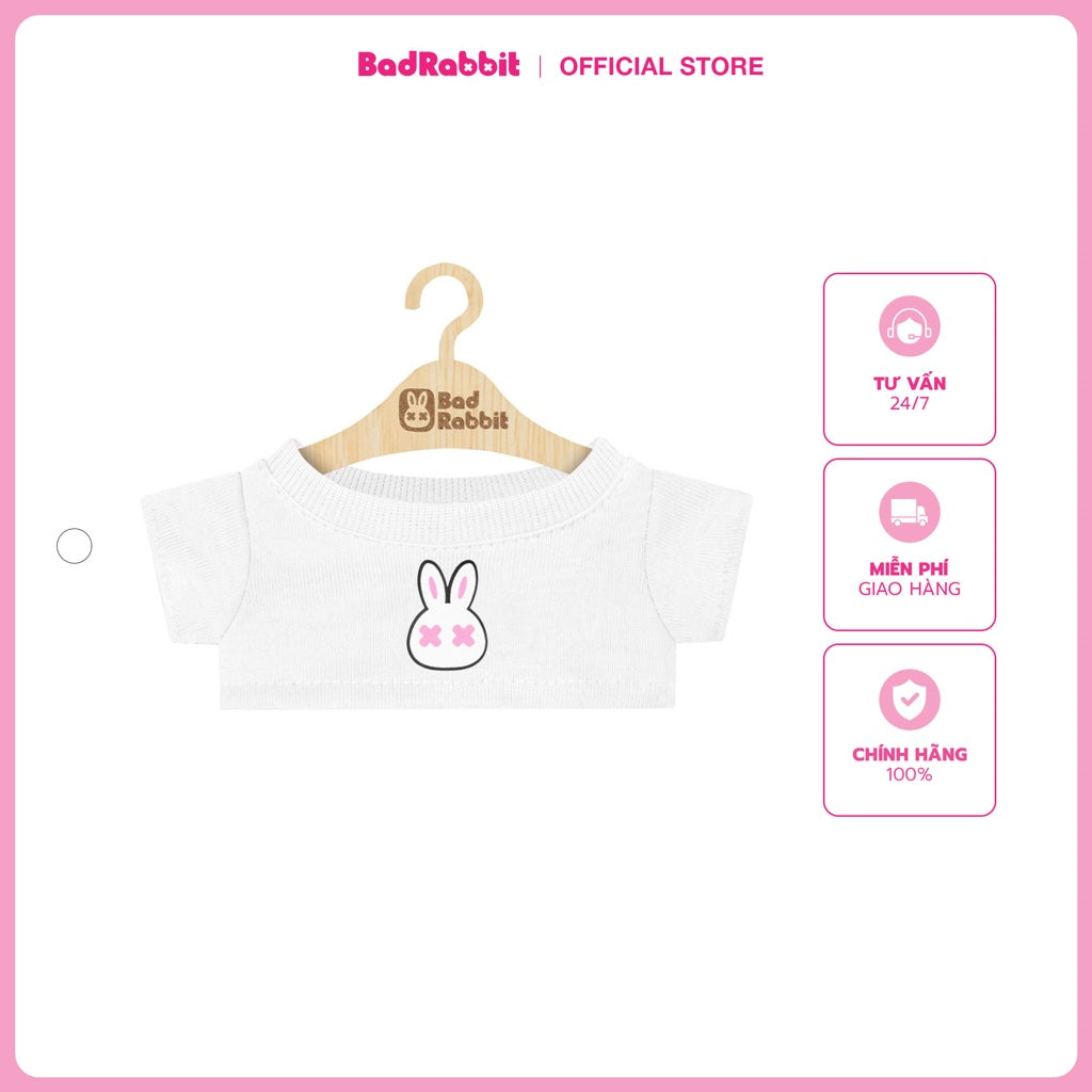 BAD RABBIT - WHITE MINI RABBIT LOGO TEE - DREAMER COLLECTION