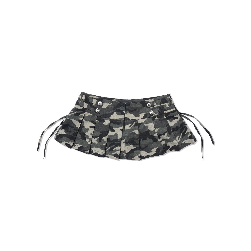 HADES Khaki Camo Mini Skirt - Genuine HADES Brand Unisex khaki camo short skirt