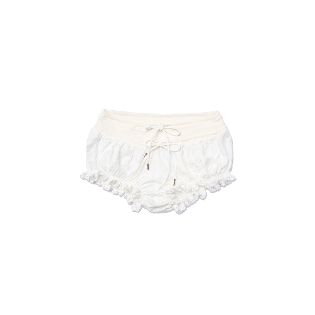 HADES Plaid Dream Pumpkin Shorts / White - Genuine HADES Brand Cotton silk pumpkin pants