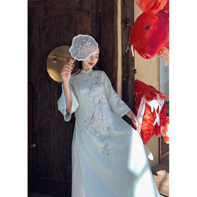 [PRE-ORDER] Tuong Da modernized Ao Dai (pants included) 