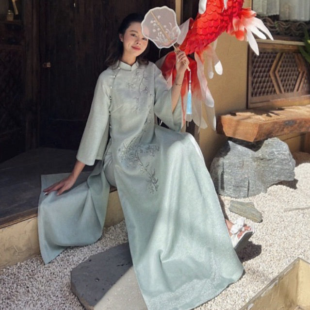 [PRE-ORDER] Tuong Da modernized Ao Dai (pants included) 