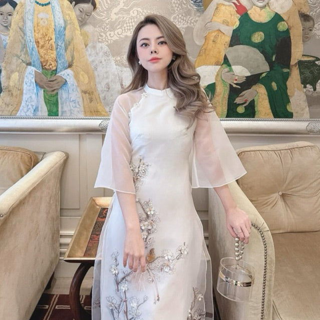 [PRE-ORDER] Do Quyen modernized Ao Dai (pants included) 