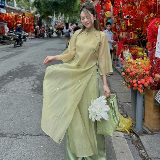 [PRE-ORDER] Nha Ky modernized Ao Dai (pants included) 