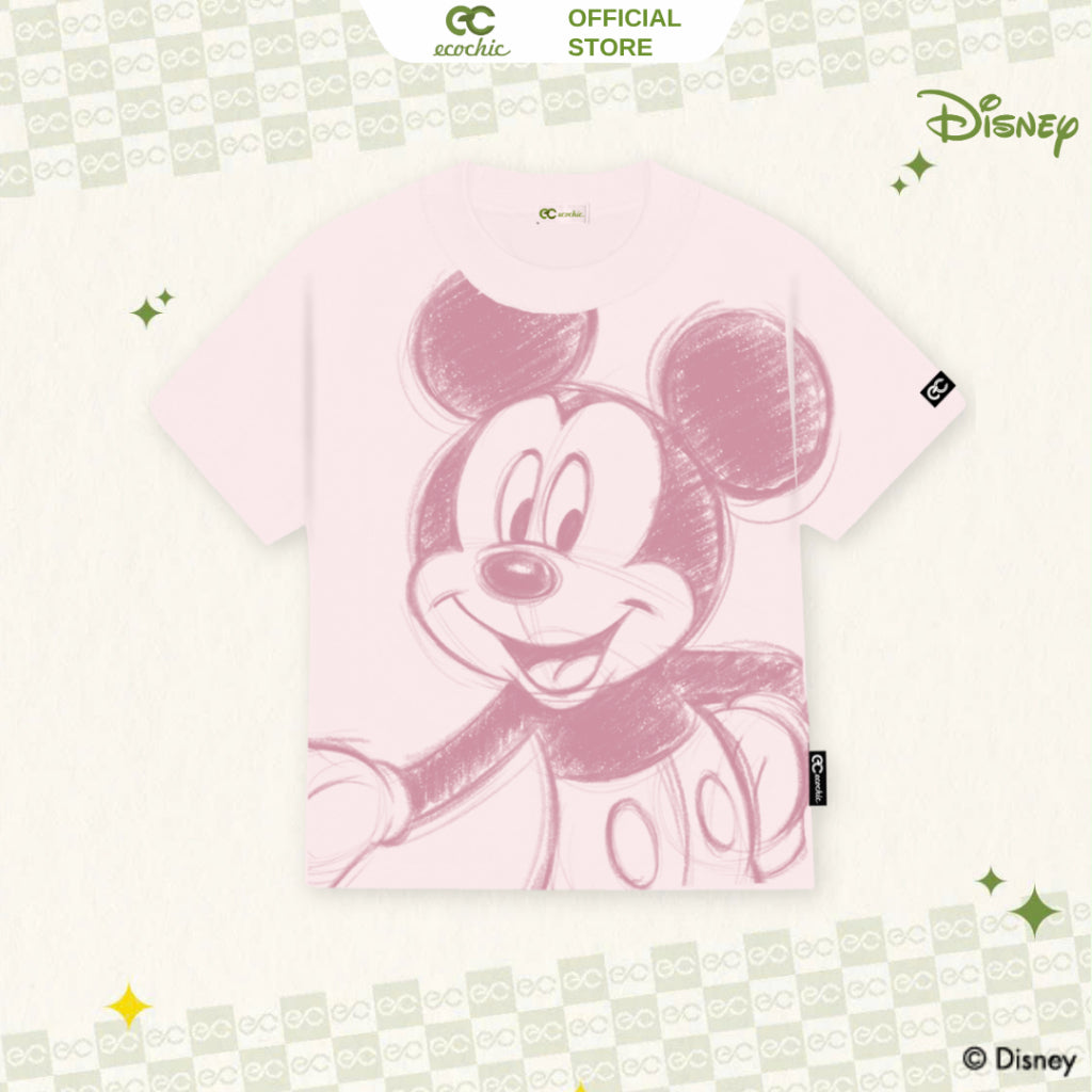 Genuine ECOCHIC MICKEY ENERGY Baby Tee T-Shirt Copyright Disney MICKEY COLLECTION BB007 