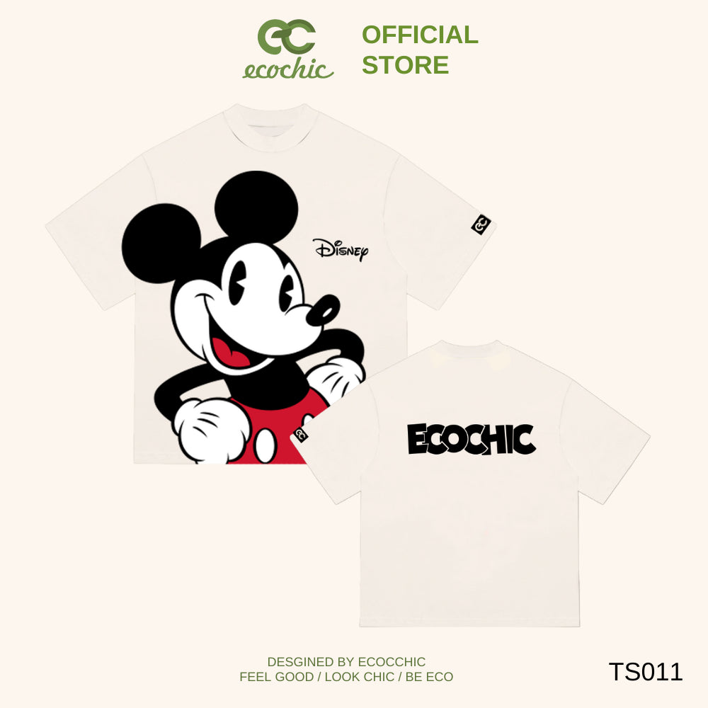 Boxy ECOCHIC x HOA MINZY GO GO MICKEY T-Shirt Genuine Copyright Disney MICKEY COLLECTION TS011