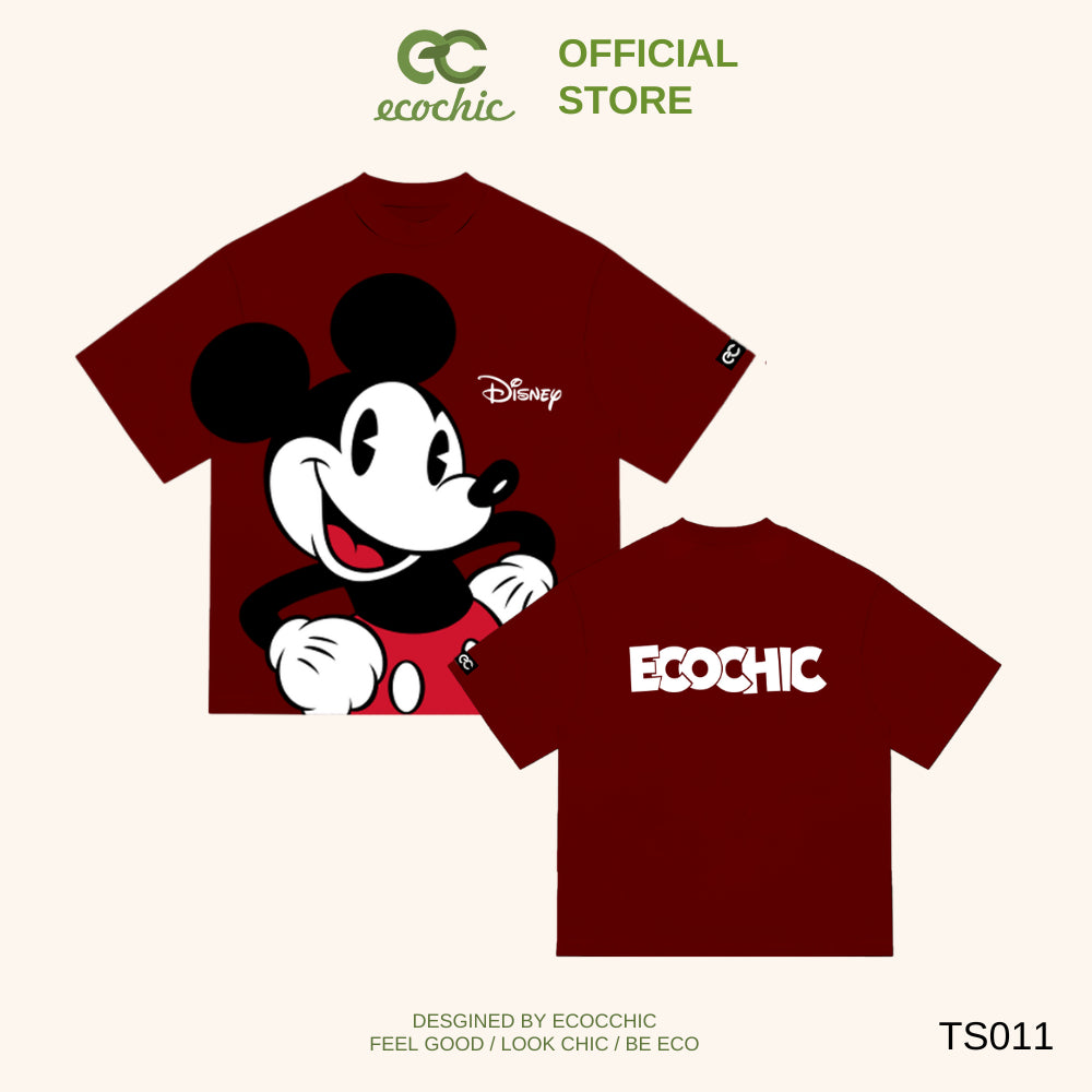 Boxy ECOCHIC x HOA MINZY GO GO MICKEY T-Shirt Genuine Copyright Disney MICKEY COLLECTION TS011