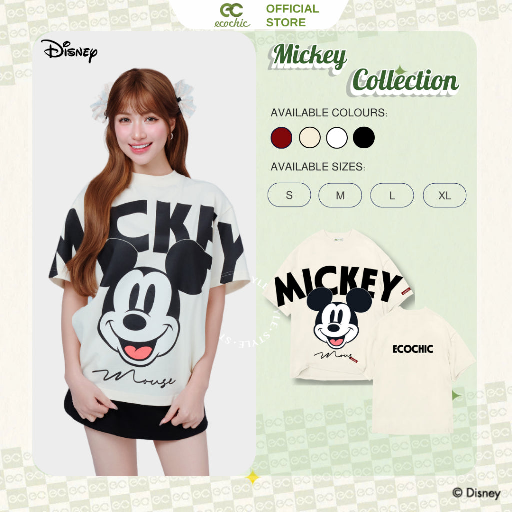 Áo Phông Oversize ECOCHIC x HÒA MINZY MICKEY VIBES Chính Hãng Bản Quyền Disney MICKEY COLLECTION TS004