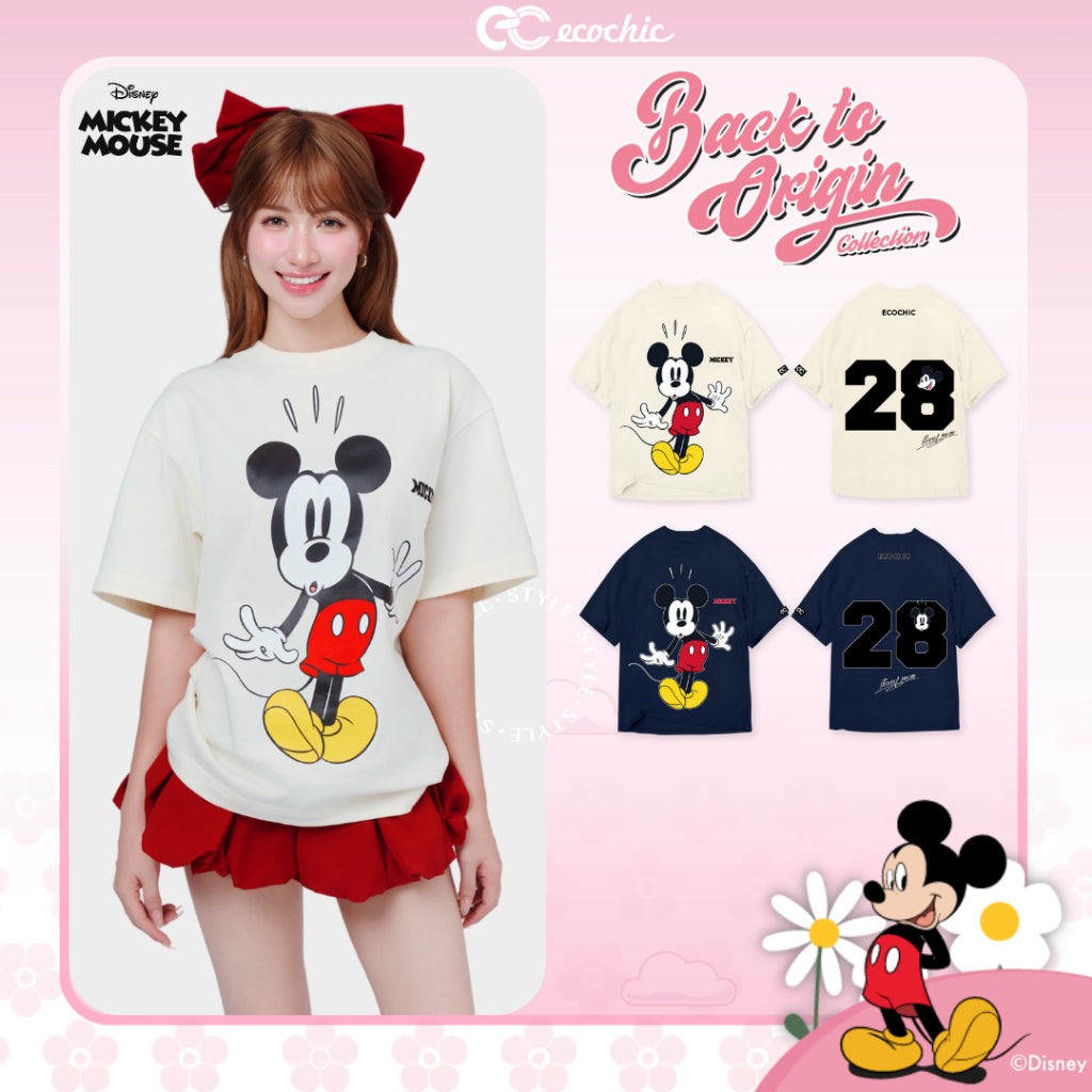 Áo Phông Oversize ECOCHIC x HÒA MINZY MICKEY'S DELIGHT Chính Hãng Bản Quyền Disney MICKEY COLLECTION TS005