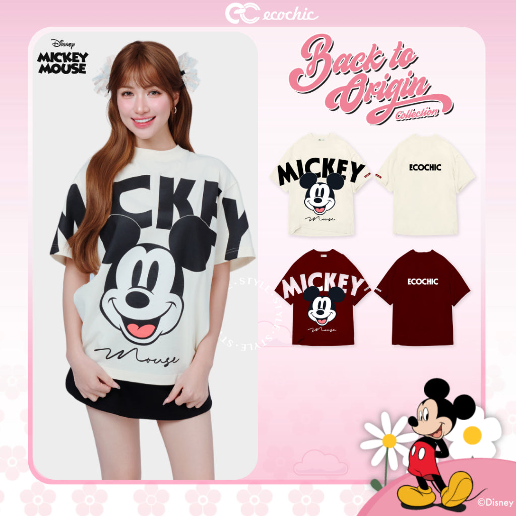 Áo Phông Oversize ECOCHIC x HÒA MINZY MICKEY VIBES Chính Hãng Bản Quyền Disney MICKEY COLLECTION TS004