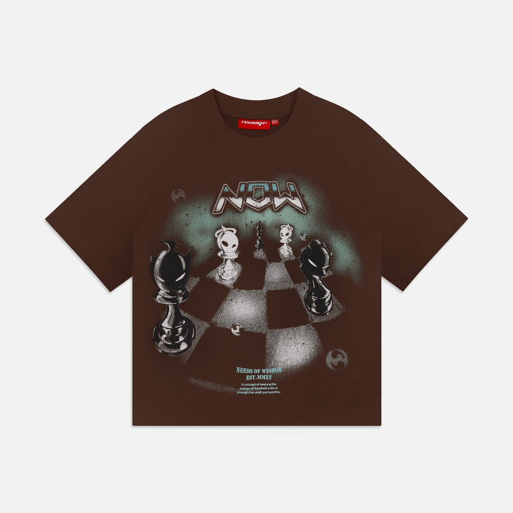 NEEDS OF WISDOM Chess Tee - Brown - Genuine Local Brand
