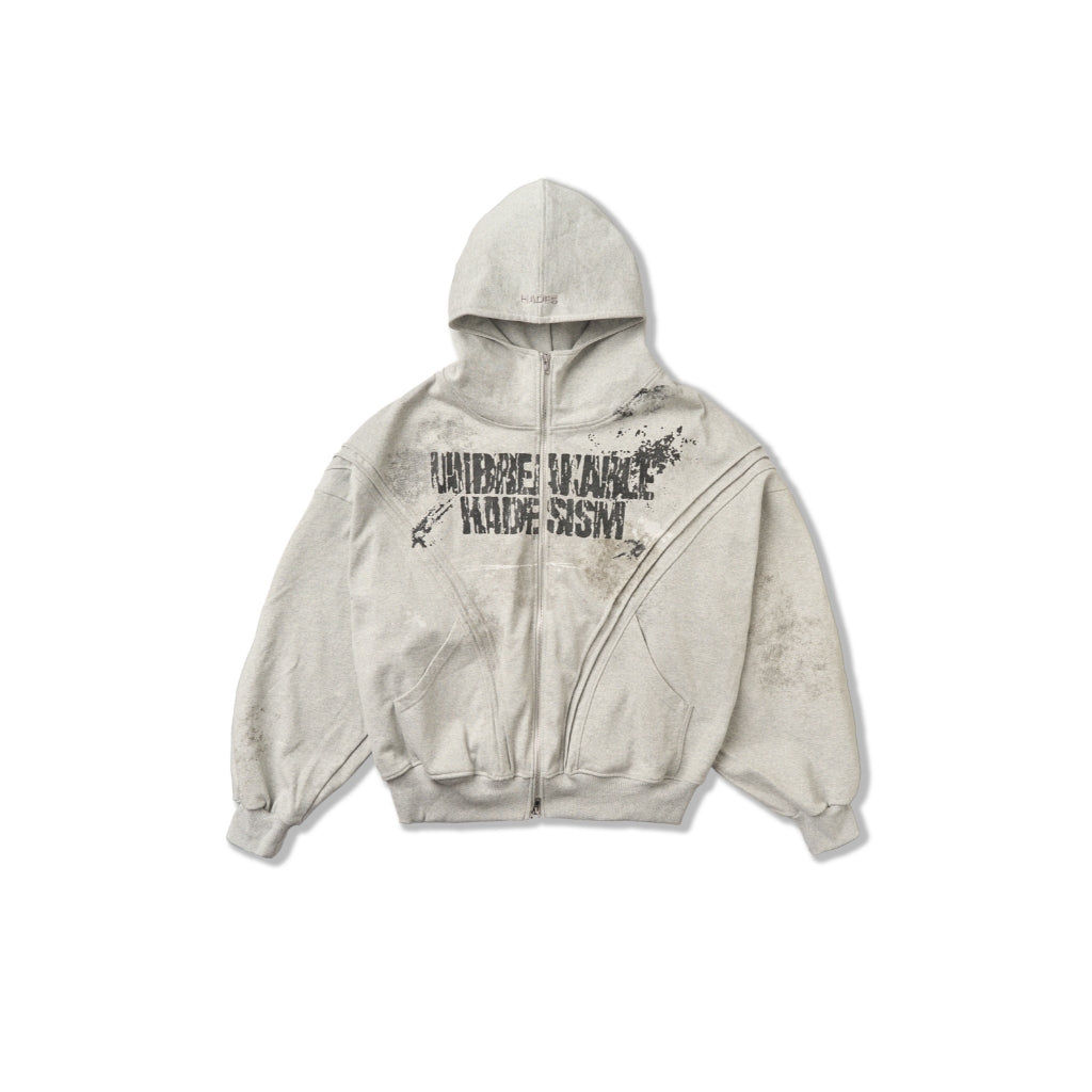 HADES ROCK SOLID ZIP HOODIE - Genuine HADES Brand - Unisex boxy jacket