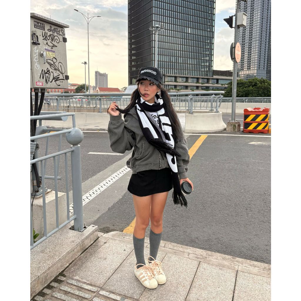 DirtyCoins Logo Wool Knit Scarf