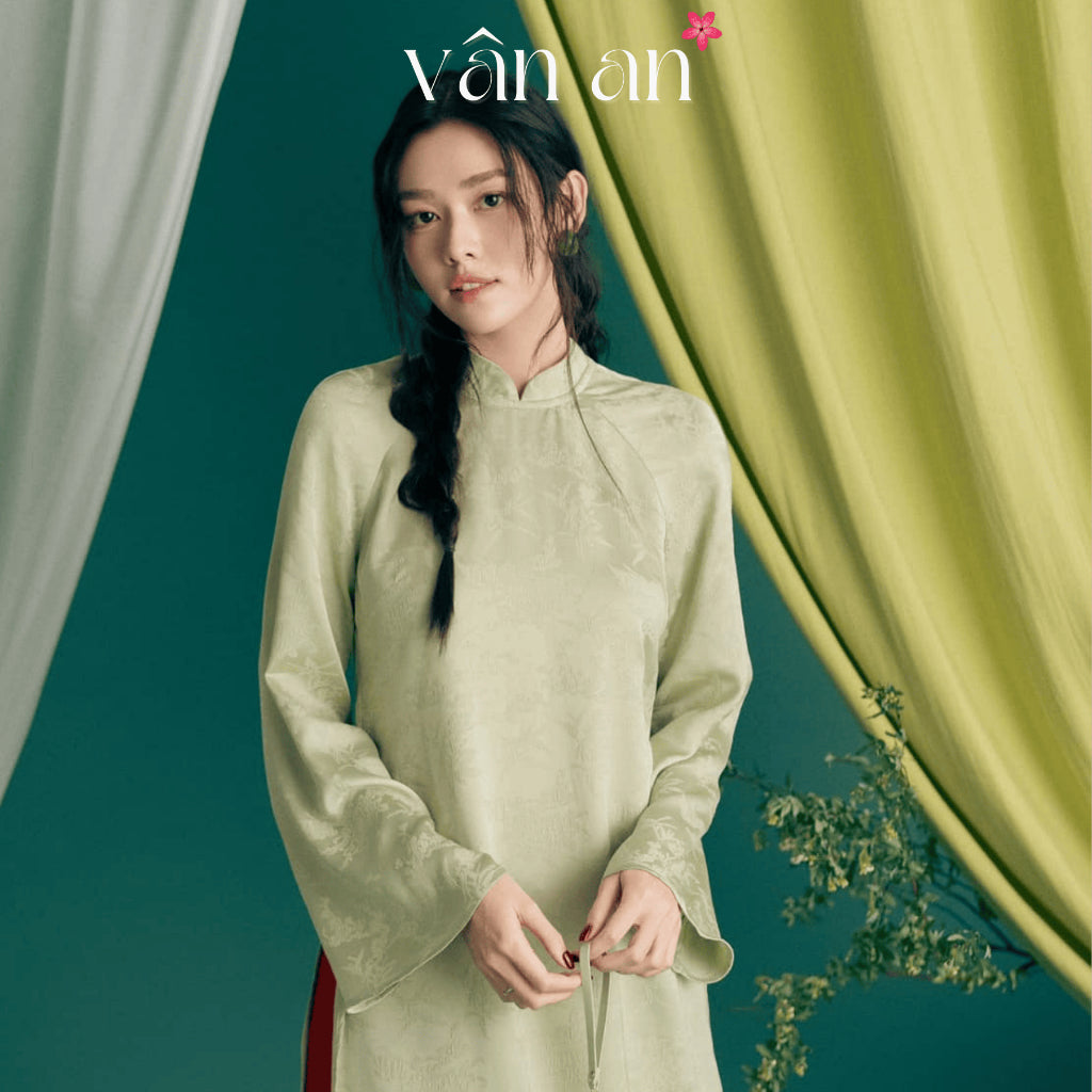 [VAN AN - TET 2026] CHAU VU Ao Dai - Long Design, Long Sleeves - High Quality Woven Chunky Brocade Material - (AVAILABLE)
