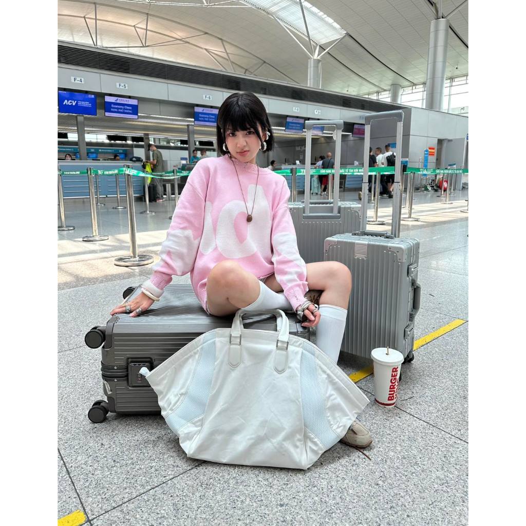 HADES REBEL SWEATER KNIT - PINK - Genuine HADES Brand Unisex knit long-sleeved sweater