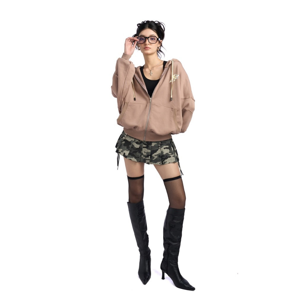HADES LUXE WASH ZIP HOODIE BOXY FORM - GENUINE HADES BRAND UNISEX