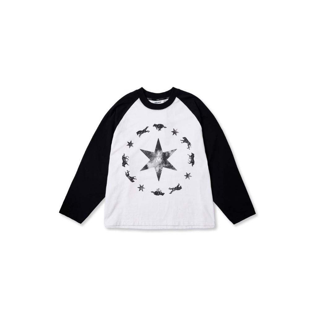 HADES WOLFPACK RAGLAN - BLACK - Genuine HADES Brand Unisex cotton long-sleeved shirt