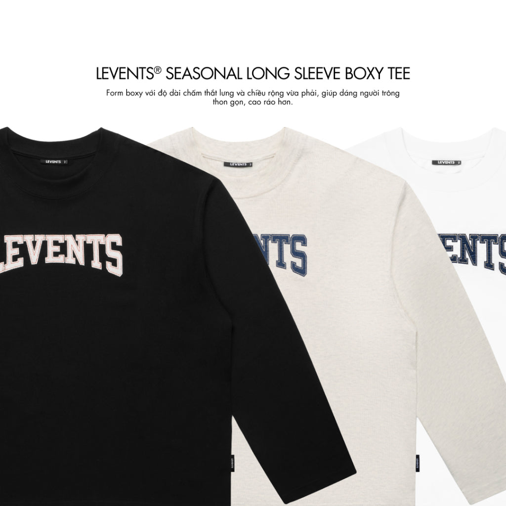 Áo Thun Tay Dài Levents Seasonal Long Sleeve Boxy Tee 100% Cotton Unisex