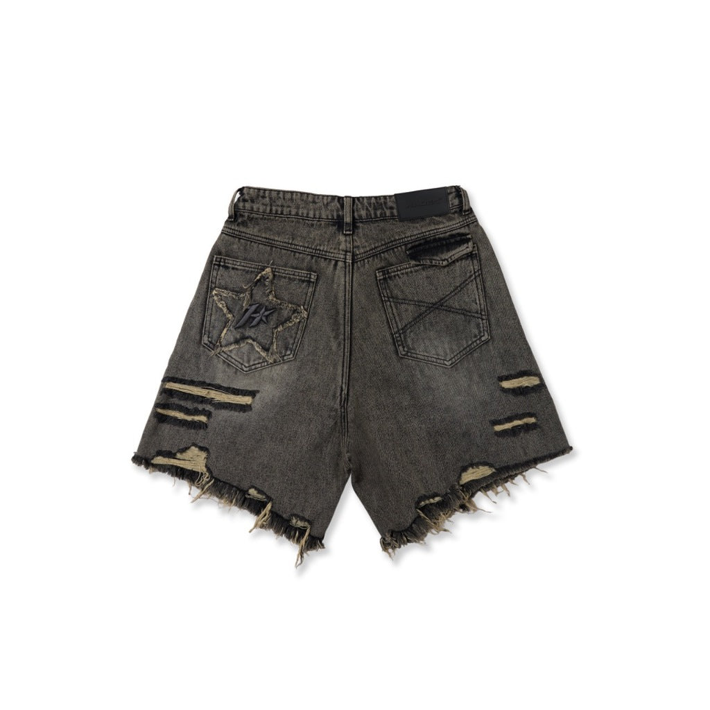 HADES Star Crush Wash Jean Shorts - Genuine HADES Brand - Unisex jean shorts