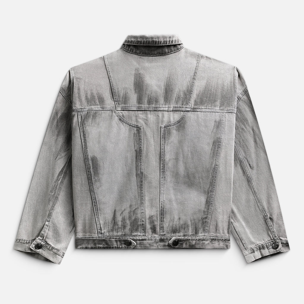 Áo NEEDS OF WISDOM Dust Denim Jacket - Washed Grey - Genuine Local Brand