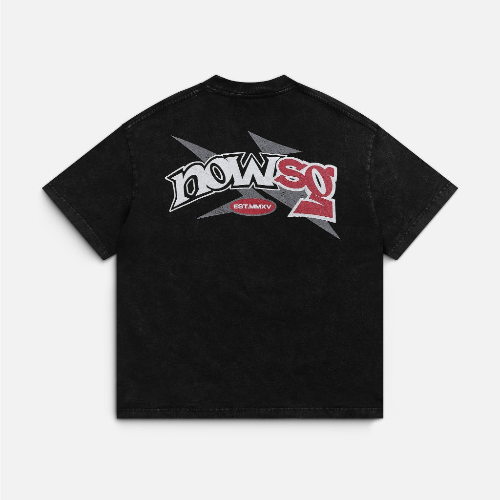 NEEDS OF WISDOM Chenille Icons Tee - Washed Black - Official Local Brand