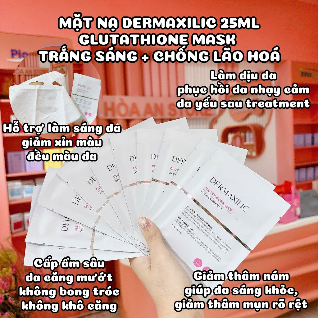 (QUÀ TẶNG KHÔNG BÁN) Mặt Nạ Hỗ Trợ Dưỡng Trắng Da Dermaxilic Mask Giúp Cấp Ẩm Đàn Hồi Da A972
