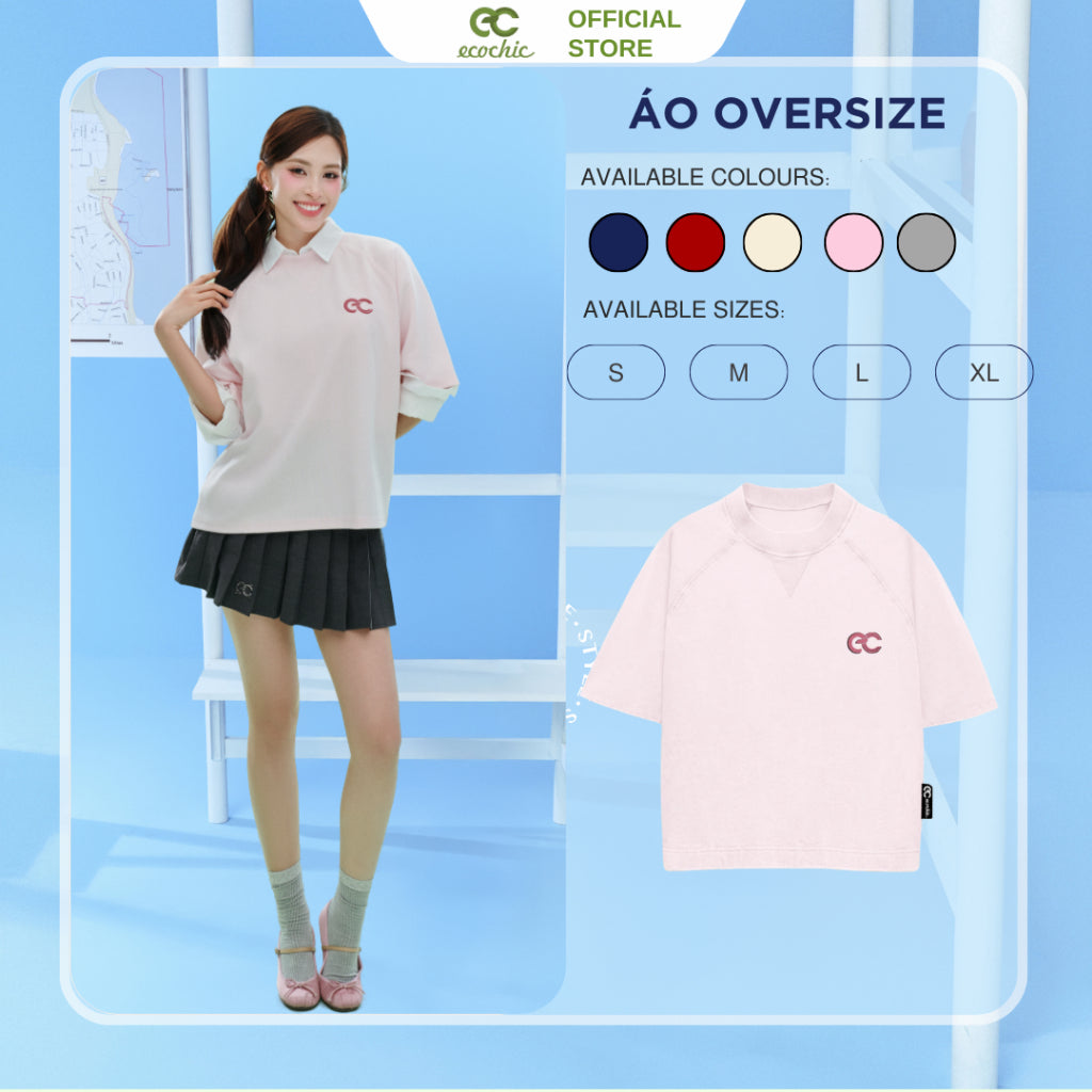 (LINK SALE) Áo Phông Boxy ECOCHIC SERENE PULSE Tee Local Brand Chính Hãng Unisex Form Rộng Oversize B138