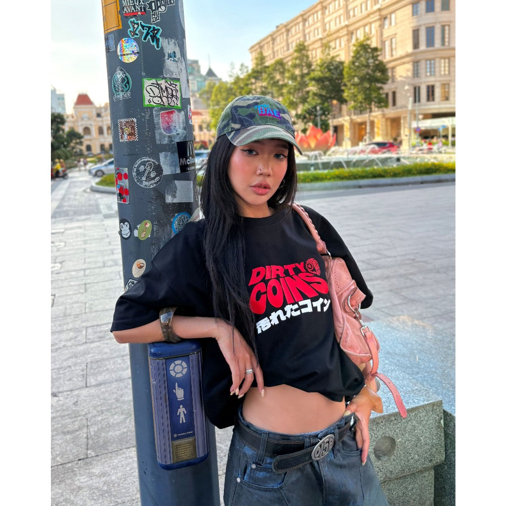 DirtyCoins Wavy Logo Regular Boxy T-Shirt