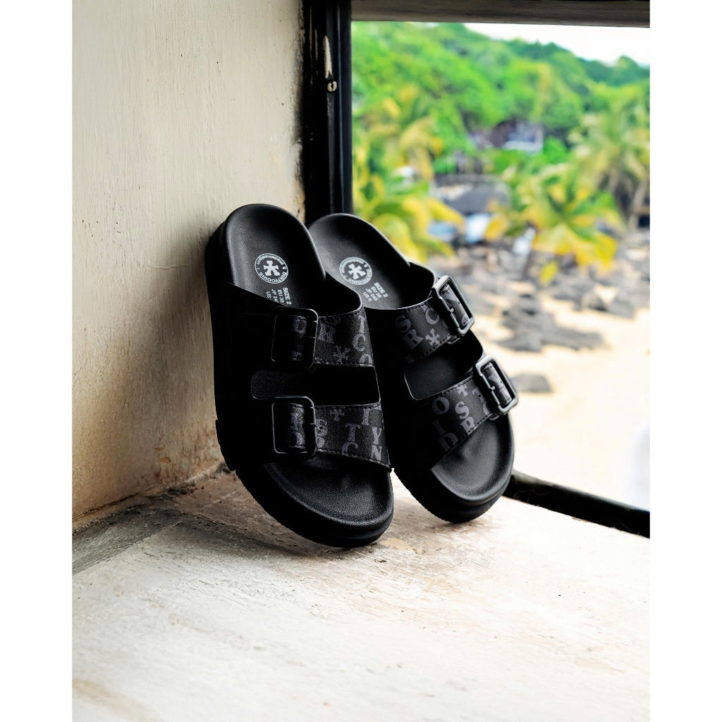 Arizona Slides Letter Monogram Sandals