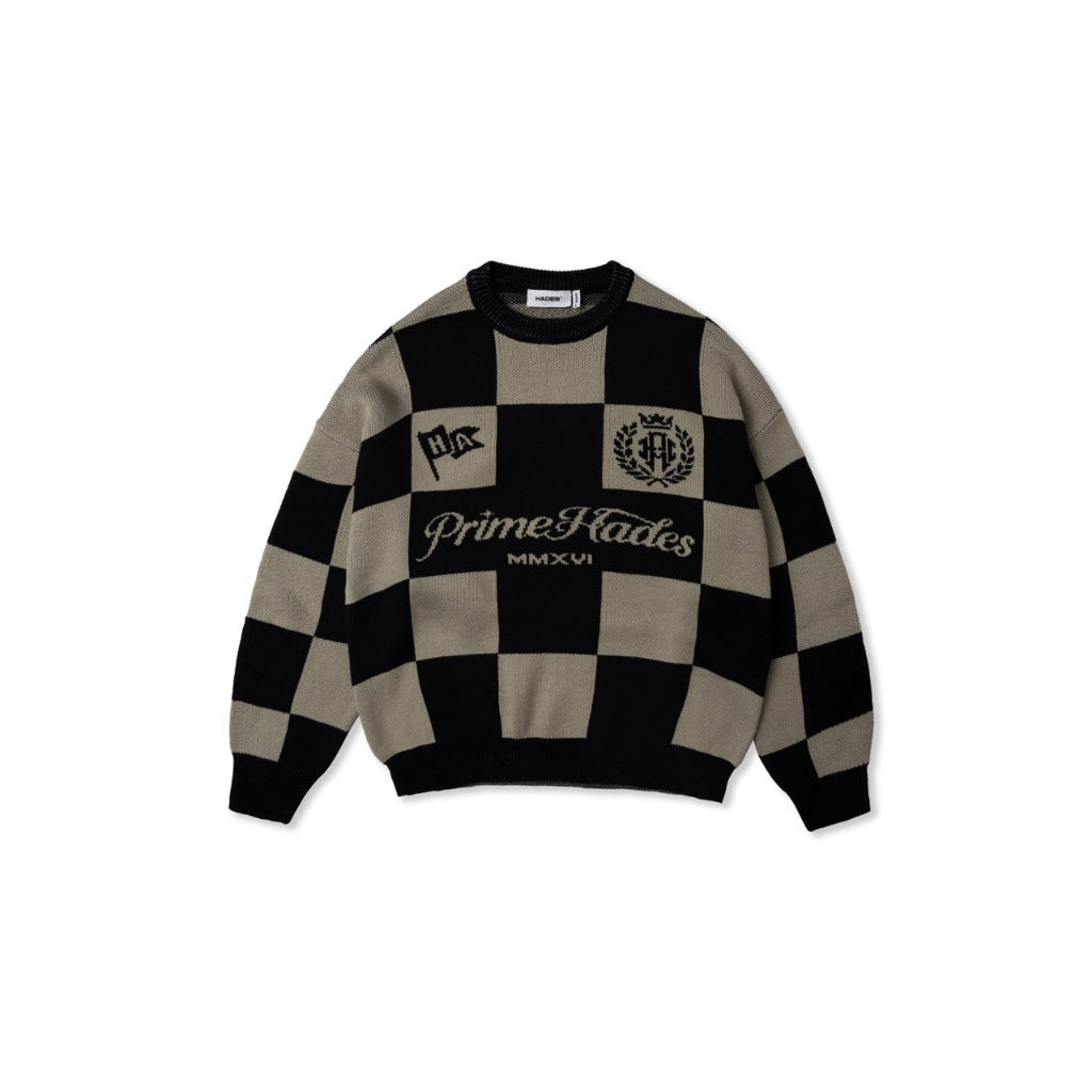 HADES Dual Tone Checker Sweater - HADES Brand chính hãng - Áo sweater dài tay unisex