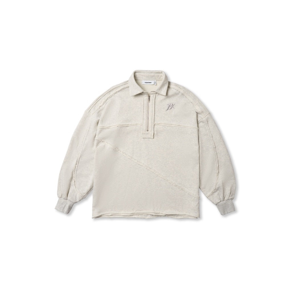 HADES Quater Zip Longsleeve Polo - HADES Brand Chính Hãng - Áo polo tay dài unisex