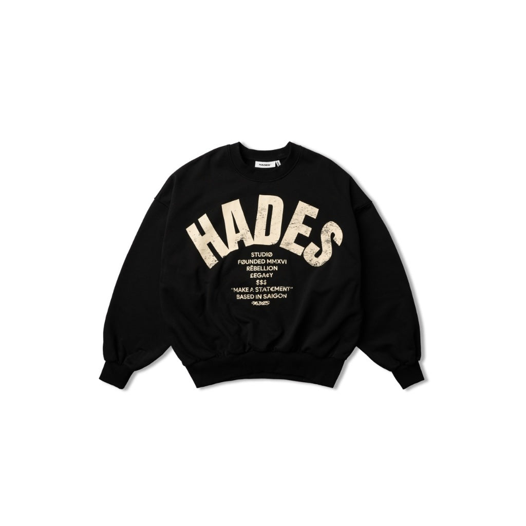 HADES OG SWEATER - BLACK - HADES Brand Chính Hãng - Áo tay dài Unisex