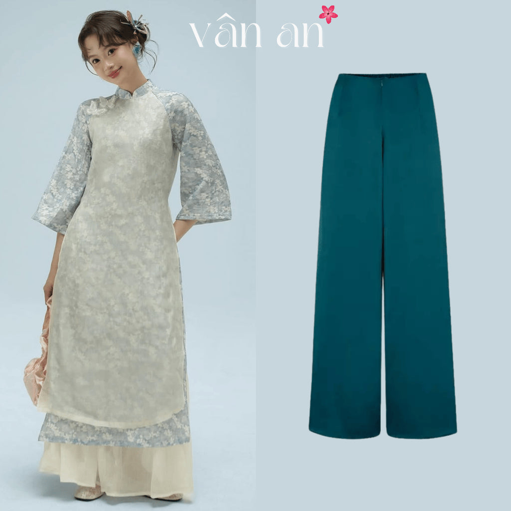 [VAN AN - TET 2026] Ao Dai KHUE DIEP - Straight-cut with 4-panel design - High-quality silk material combined with skirt