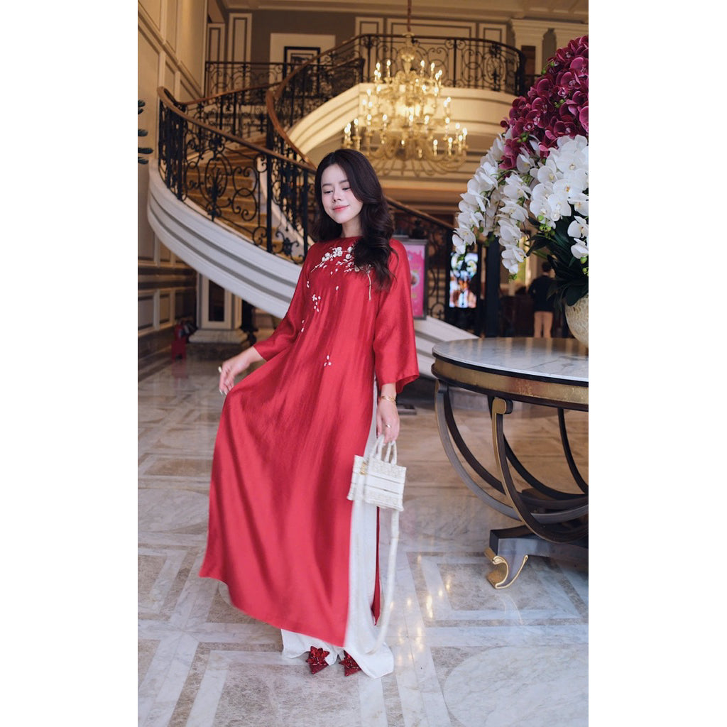 [PRE-ORDER] My Tuong ribbon embroidered modern ao dai 