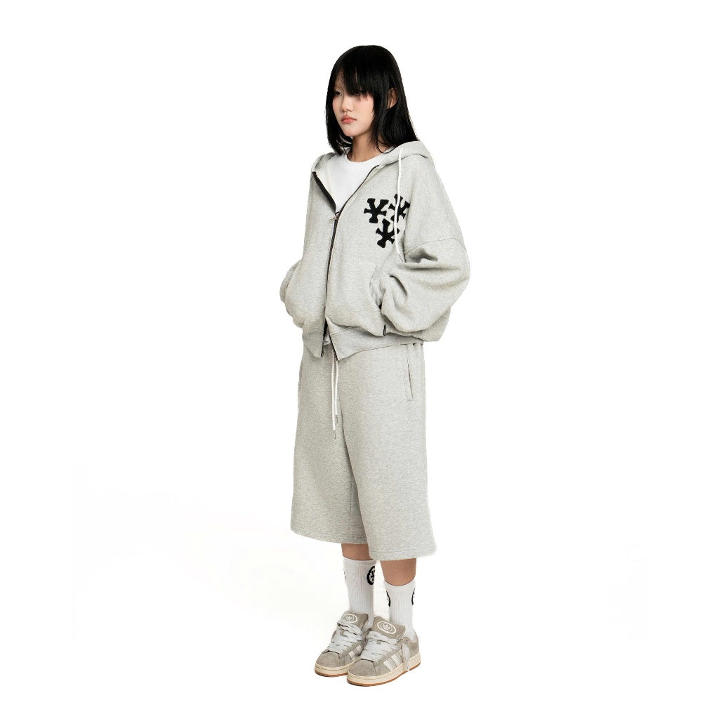 DirtyCoins Logo Patched Baggy Sweatshorts