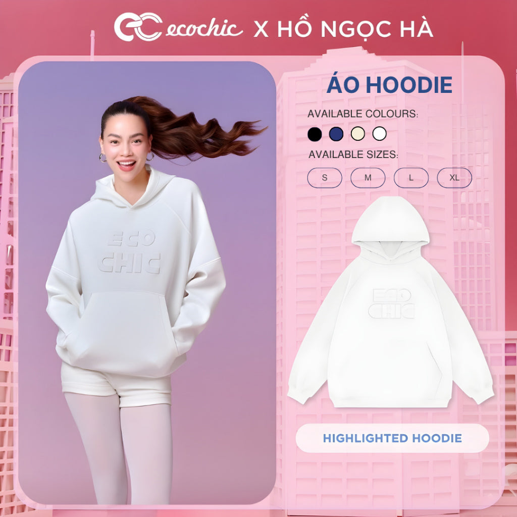 (SALE TRI ÂN) Áo Hoodie HIGHLIGHTED ECOCHIC Local Brand Chất Liệu Cao Cấp Công Nghệ In Dập Nổi Unisex Nam Nữ B087