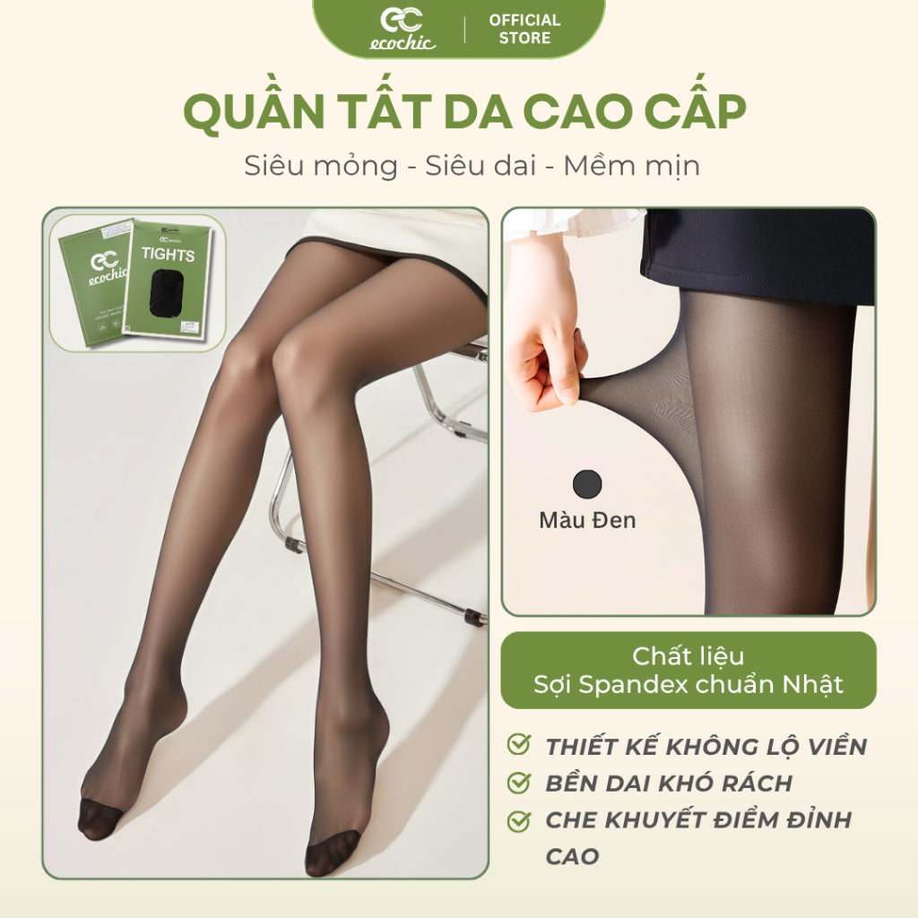 ECOCHIC Super Thin Smooth Skin Stockings, Blemish Concealing, Anti-Snag, Leg Slimming, Ver 2 A686 A685