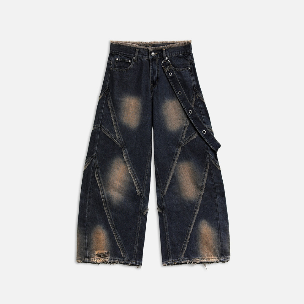 Quần NEEDS OF WISDOM Chain Jeans - Washed Blue - Local Brand Chính Hãng