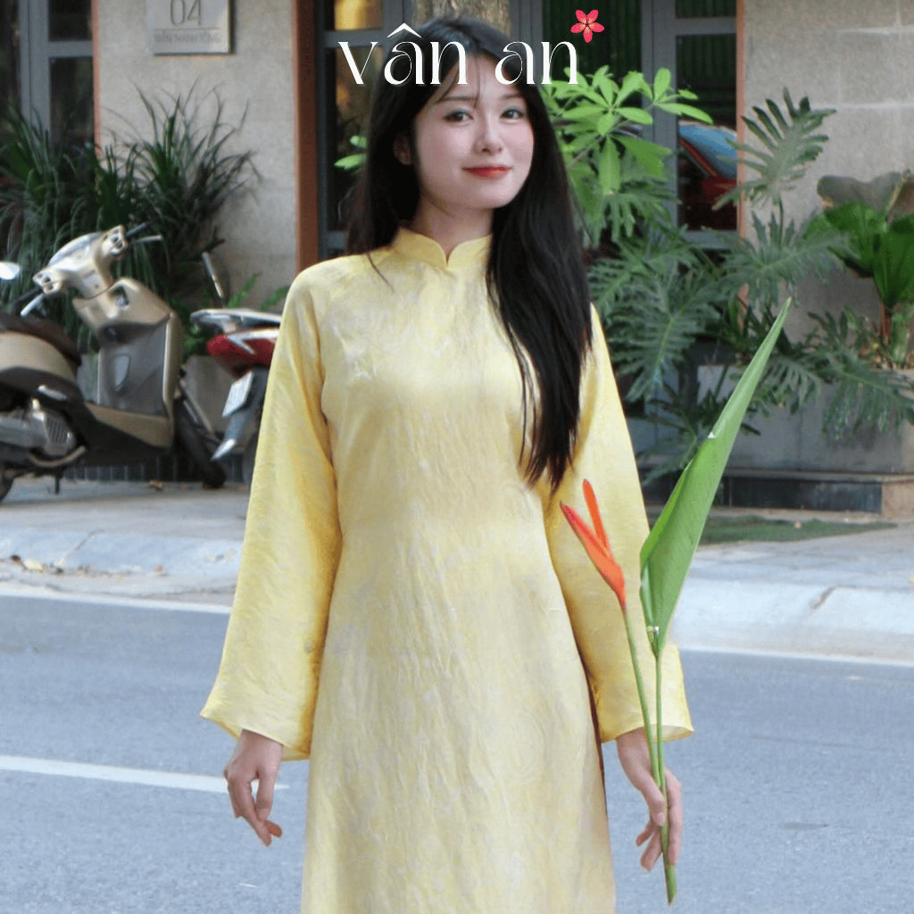 [VAN AN - TET 2026] NHA TINH Ao Dai - Traditional Form, Long Flared Sleeves, High Quality Iridescent Silk Material