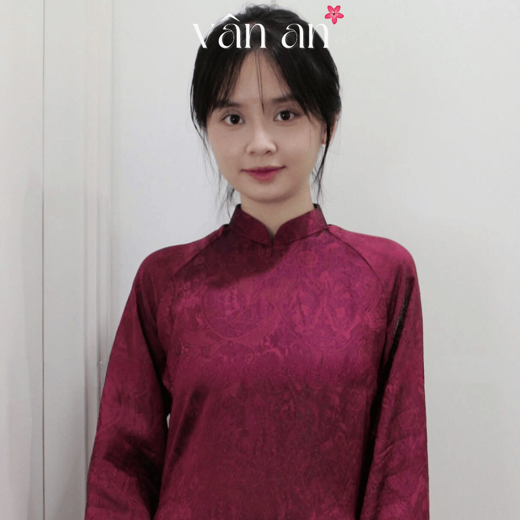 [VAN AN - TET 2026] NHA TINH Ao Dai - Traditional Form, Long Flared Sleeves, High Quality Iridescent Silk Material
